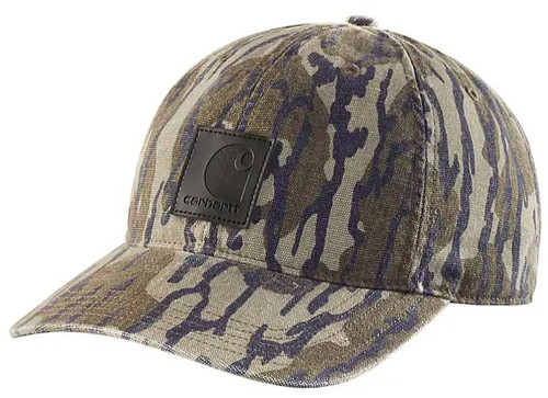 Carhartt Men's Canvas Camo Cap - Mossy Oak Bottomland Camo