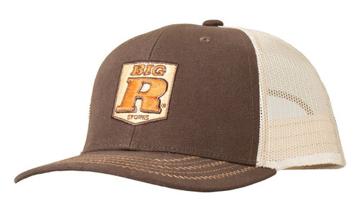 R Country Men's Big R Skin Brown 6 Panel Trucker Cap