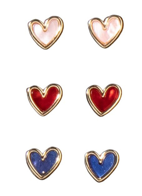 Blazin Roxx Heart Shaped Ladies Earrings - Multi Colored