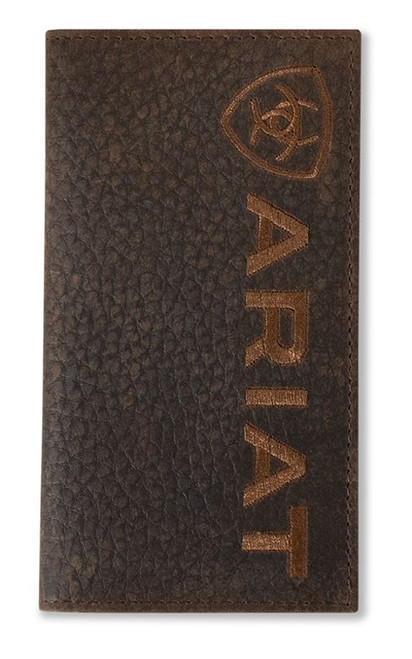 Ariat Men's Brown Bull Hide Leather Rodeo Wallet Ariat Men's Brown Bull Hide Leather Rodeo Wallet