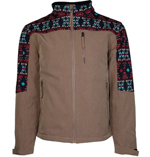 Hooey Boys Softshell Jacket Tan/Aztec