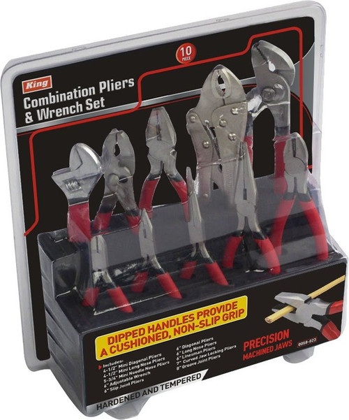 King 10 Piece Plier & Wrench Set