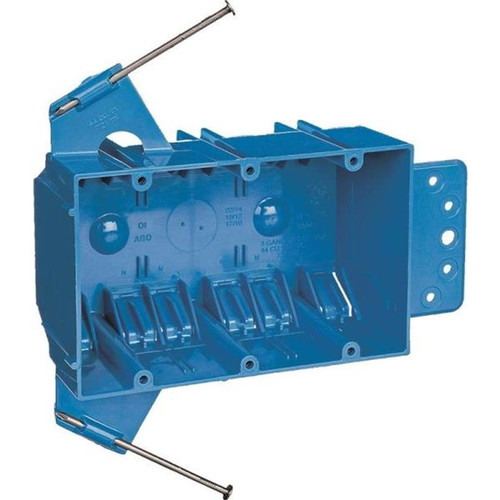 Thomas & Betts Blue Outlet Box  3 Gang, 44 Cu-In, 5-5/8 In L X 3-3/4 In W X 2-11/16 In D