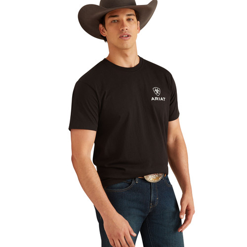 Ariat Men's Black Sugar Flag Short Sleeve T-Shirt