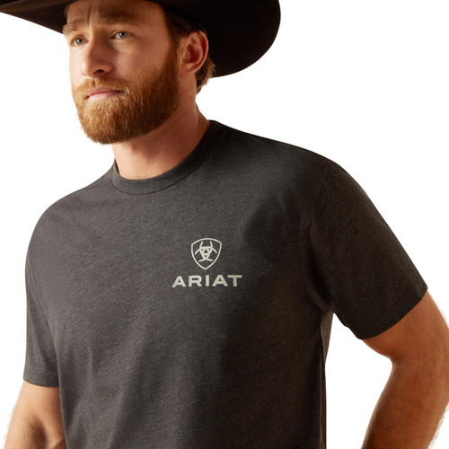 Ariat Men's Charcoal Heather Eagle Round Short Sleeve T-Shirt