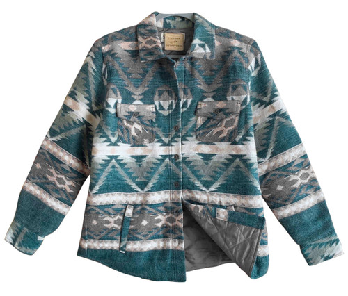 Victory Sportswear Girl's Aztec Print w/Quilted Lining Long Sleeve Jacket