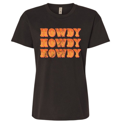 West & Wild Womens Howdy Howdy Howdy Short Sleeve Tee