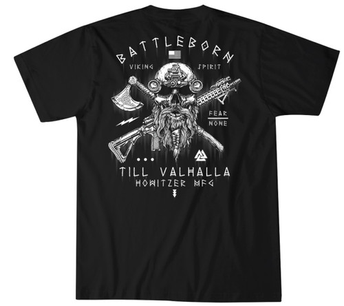 Howitzer Mens Black Battleborn Drip Short Sleeve T-Shirt