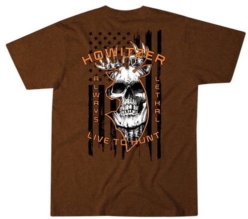 Howitzer Mens Rust Hunt Tribe Short Sleeve T-Shirt