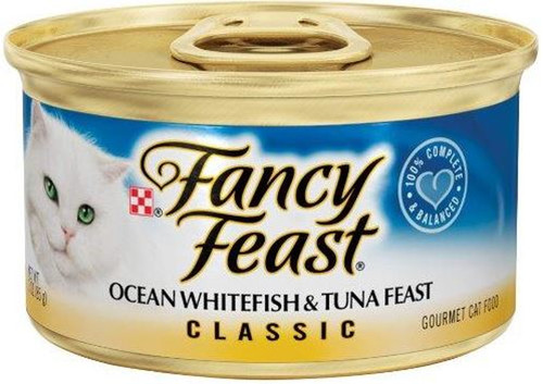 Fancy Feast Ocean Whitefish & Tuna Loaf, 24/3 oz Cans Cat Food