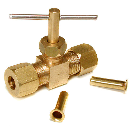 Dial 9406 Compression Needle Valve, Straight, Brass, For: Evaporative Cooler Purge Systems