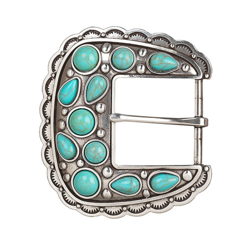 Blazin Roxx Ladies Square Buckle With Turquoise Stones