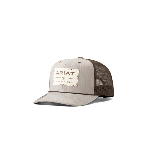 Ariat Men's Tan Snap Back with Ariat Name and Logo Patch