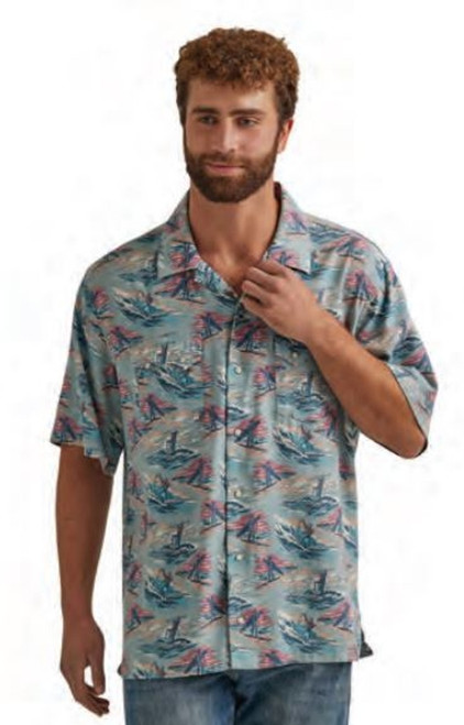 Wrangler Coconut Cowboy Multi Color Short Sleeve Shirt
