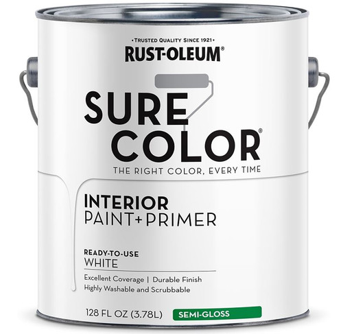 Rust-Oleum Semi-Gloss White Interior Paint 1 Gallon