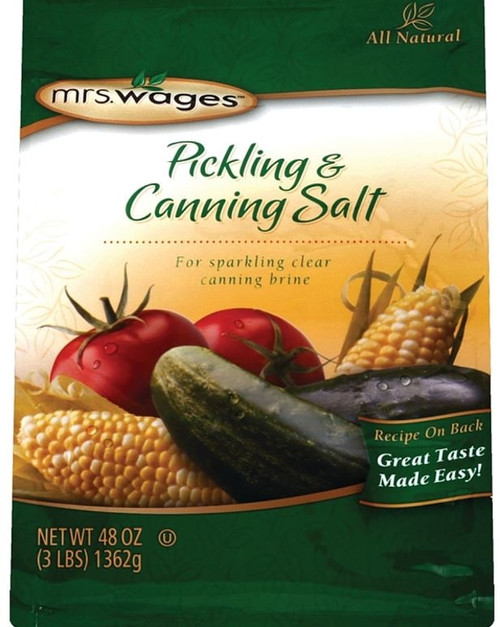 Mrs. Wages Pickling and Canning Salt 48oz Pouch
