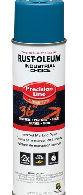 Rust-Oleum Industrial Choice Caution Blue Marking Spray Paint 17 oz