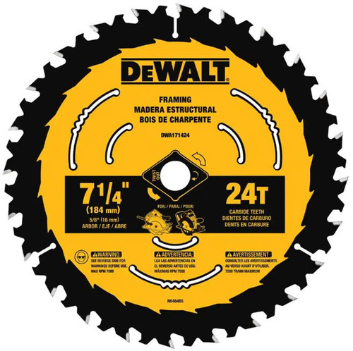 DeWalt 7-1/4 in. 24-Tooth Circular Saw Blade
