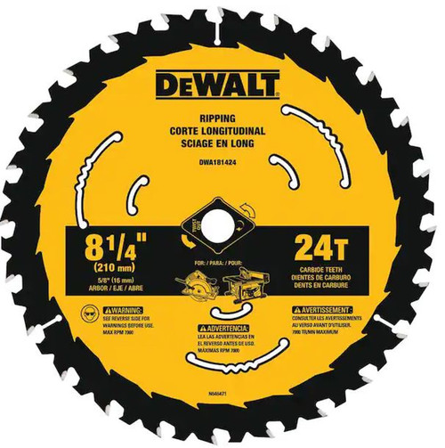 DeWalt 8-1/4 in. 24-Tooth Circular Saw Blade