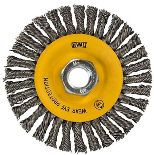 DeWalt 4" x 5/8"-11 HP .020 Stringer Wire Wheel Bulk- Silver