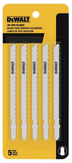 DeWalt 6TPI Fast Clean Wood Cutting Jig Saw Blade (5pk)