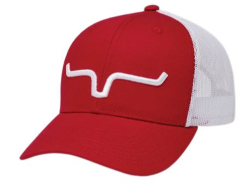 Kimes Ranch Men's Red/White Weekly Americana Trucker Cap