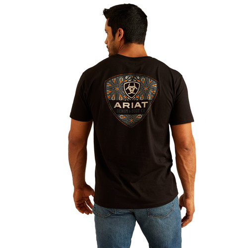 Ariat Men's Black Paisley Shield Short Sleeve Shirt