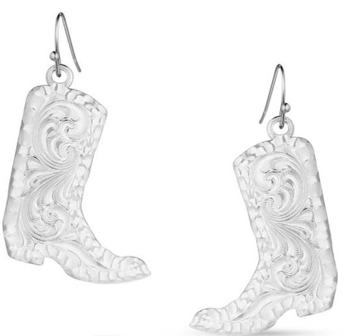 Montana Silversmiths Chiseled Boots Earrings