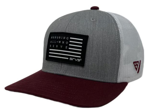 SRVS Fort Hays "Honoring All Who Serve" Trucker Hat - Maroon/White/Gray