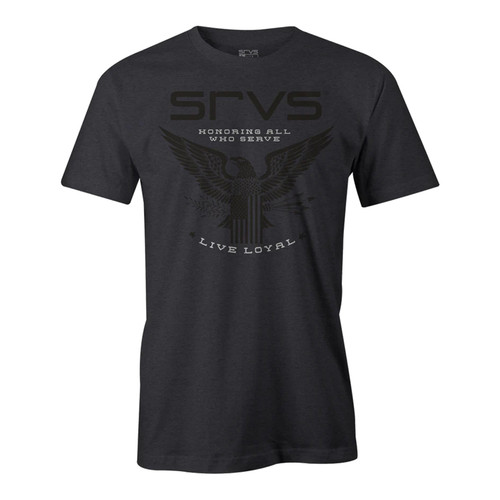 SRVS Unisex USA "Honoring All Who Serve"  Freedom T-Shirt - Charcoal