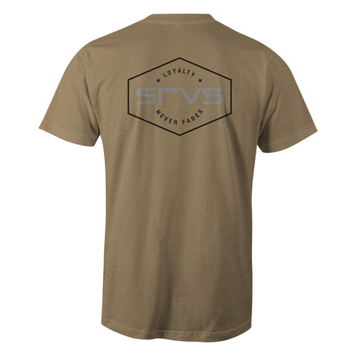 SRVS Unisex USA "Loyalty Never Fades"  Merrill T-Shirt - Sand Brown
