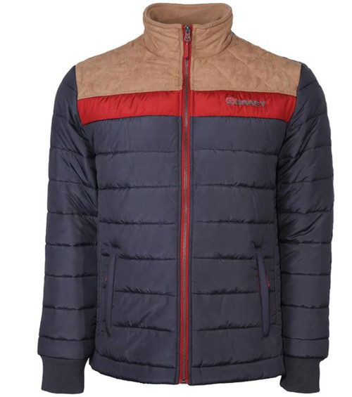 Hooey Mens Charcoal and Tan with Orange Puffer Jacket