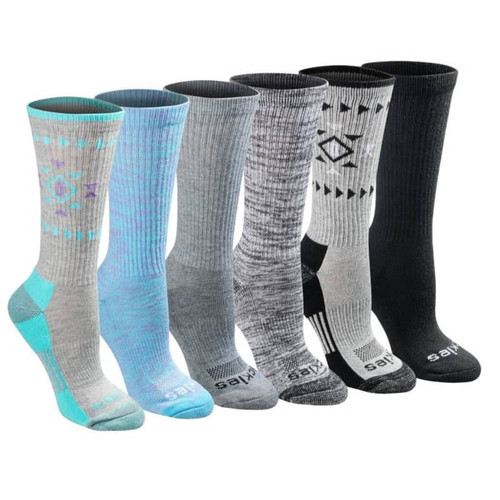 Dickies Womens's DRI-TECH Crew Socks Grey Assorted 