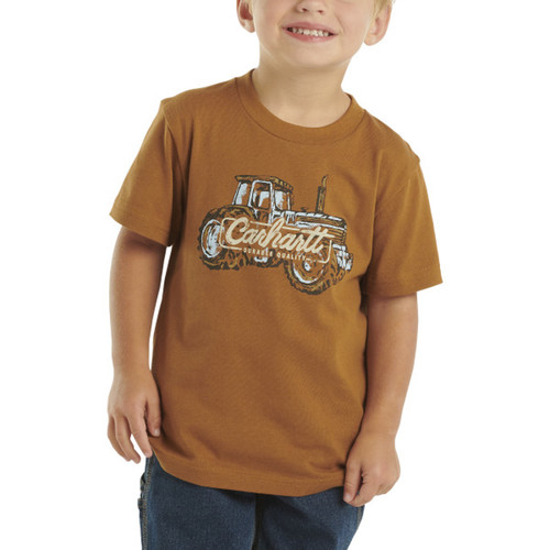 Carhartt Boys Carhartt Brown Short Sleeve Tractor T-Shirt