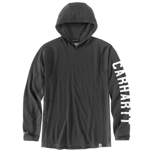 Carhartt Force Mens Relaxed Fit Midweight Logo Graphic Hooded Long Sleeve Shirt