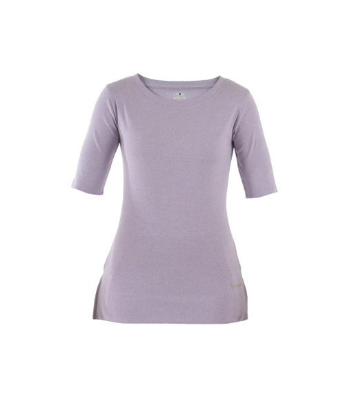 Noble Outfitters Womens Tug-Free Elbow Length Sleeve Top