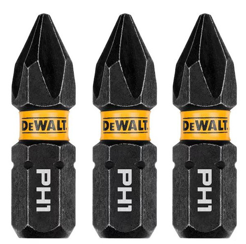 Dewalt Flextorq 1/4in X1in Phillips Impact Driver Bit 3-Piece