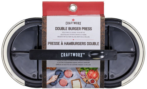 Craftworx Black Plastic Double Burger Press