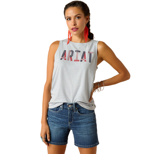 Ariat Women's Chambray Blue Pride Tank Top