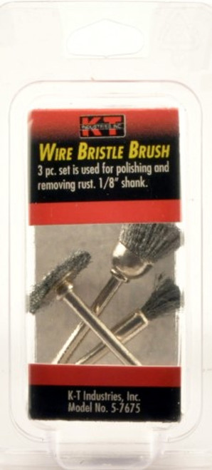 KT Industries 3 Piece Mini Wire Brush Set