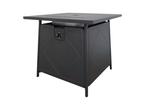 Livingscape 28" Gas Fire Pit Table with Lava Rocks