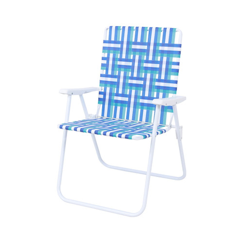 Livingscape Blue/Teal Folding Web Chair