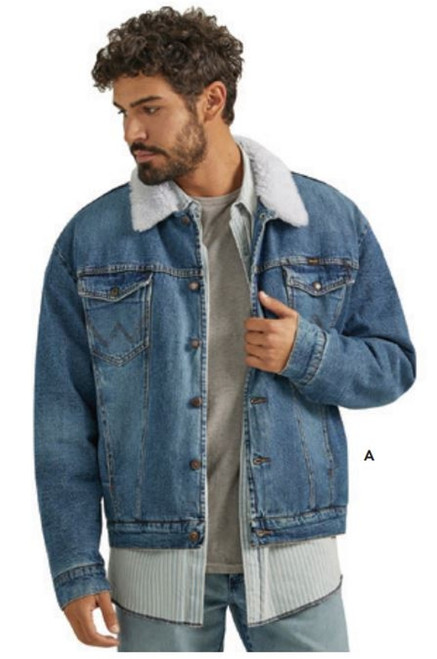 Wrangler Mens Vintage Cowboy West Lined Denim Jacket