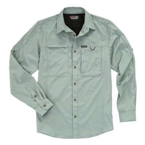 Wrangler Mens Green Hike to Fish ATG Outdoor Long Sleeve Shirt