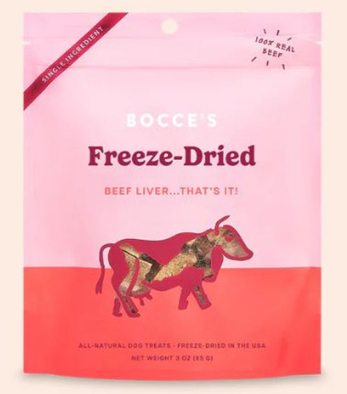Bocces Bakery Beef Liver Freeze Dried Treats 3OZ