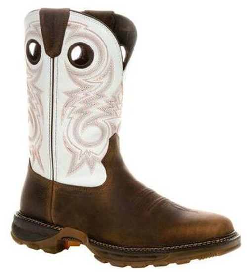 Durango Men's Brown/White Maverick XP Waterproof Western Work Square Toe Boots