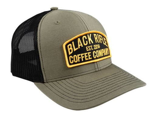 Black Riffle Coffee Company Loden and Black Keystone Trucker Hat