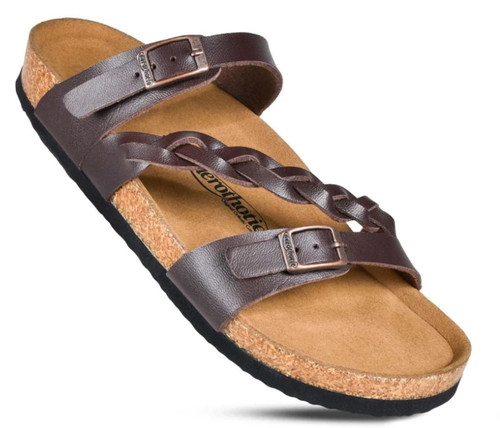 Aerothotic Womens Viking Strappy Sandals - Brown
