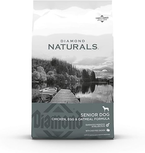 Diamond Naturals Senior Dog Chicken, Egg & Oatmeal Formula Dry Dog Food, 35 Lbs