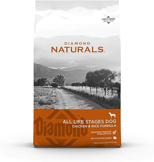 Diamond Naturals All Life Stages Chicken & Rice Formula Dry Dog Food, 40 Lbs